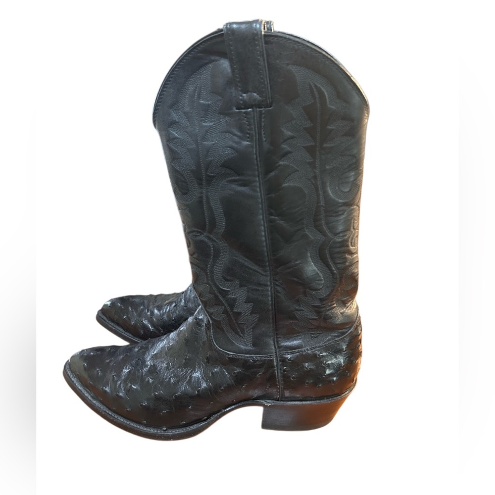 Men’s Vintage Justin Full Quill Ostrich Cowboy Boots Size 9D - Picture 4 of 8